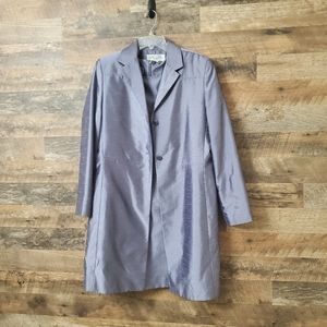 Purple Raw Silk Dress Set